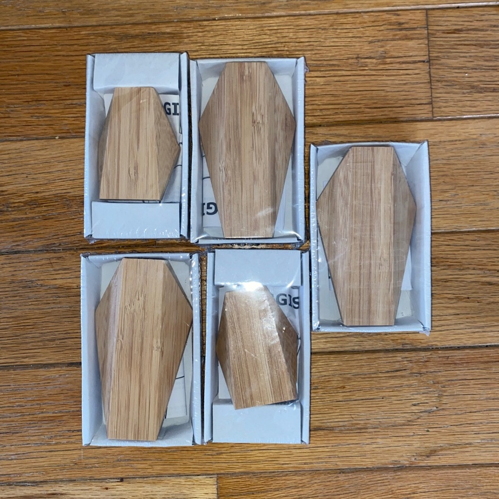 Lot of 5 Ikea Skuggis hooks - bamboo - make an offer